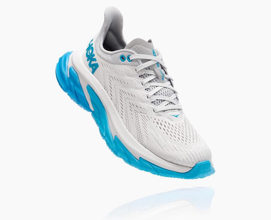 Zapatillas Running Hoka One One Mujer - Clifton Edge - Blancas/Azules - YBV978614